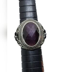 ​💜 Premier Designs "Gracie" Statement Ring Size 6 | Victorian Style | Amethyst